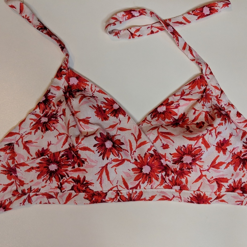Vintage floral bra top reversible